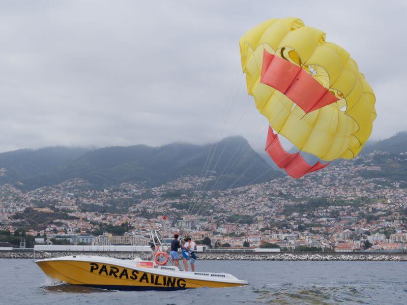 Parasailing in Madeira Island